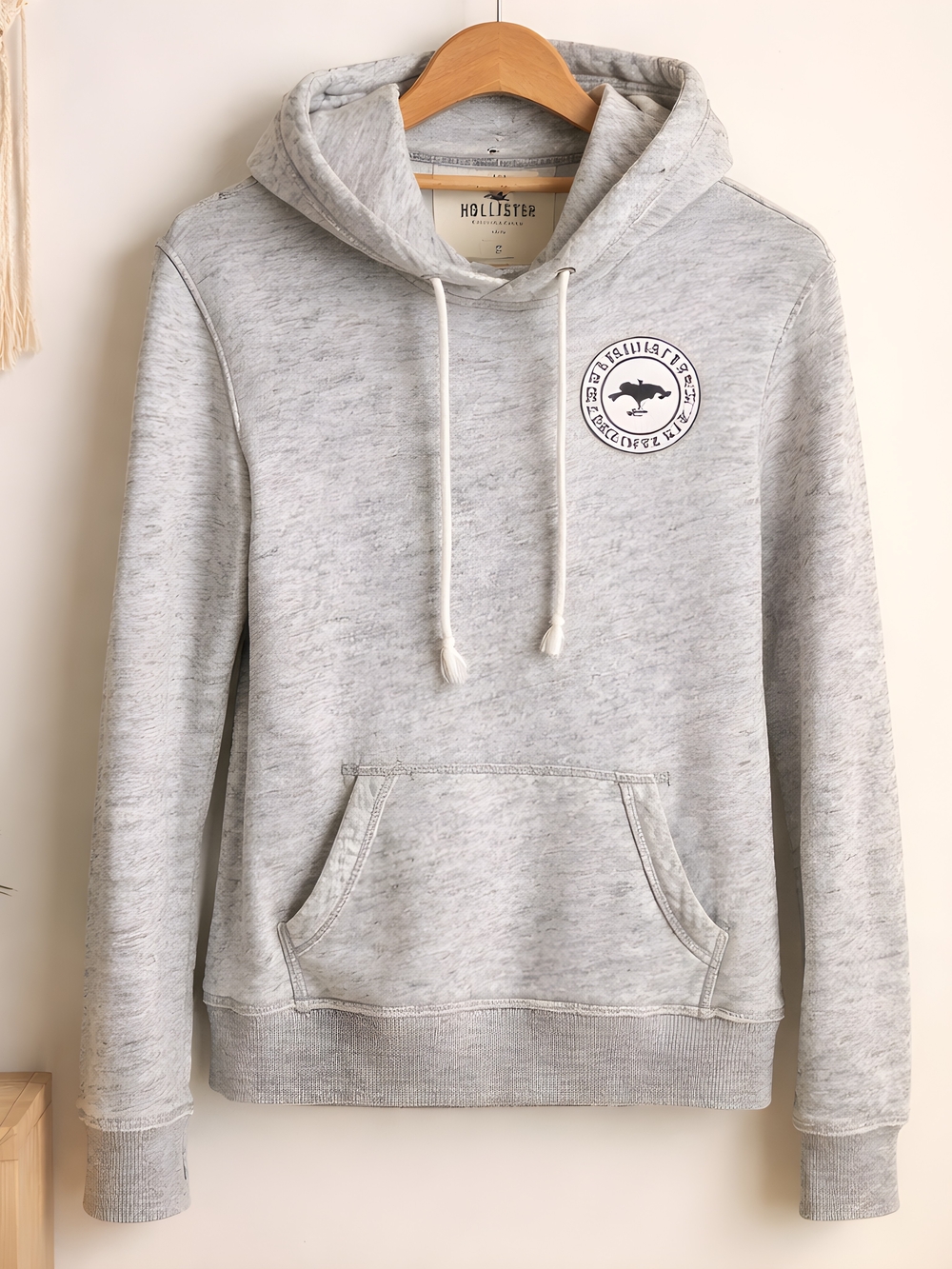 Hollister Gray Hoodie with Maroon Logo
